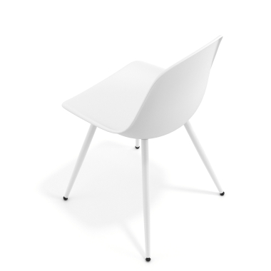 cadeira sala de espera branca branco 4 patas plastico sem bracos 7