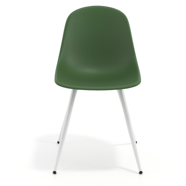 cadeira sala de espera branca verde 4 patas plastico sem bracos 6