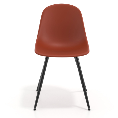 cadeira sala de espera preta vermelho 4 patas plastico sem bracos 6