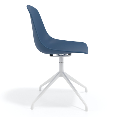cadeira de reuniao branca azul base piramide plastico sem bracos 3