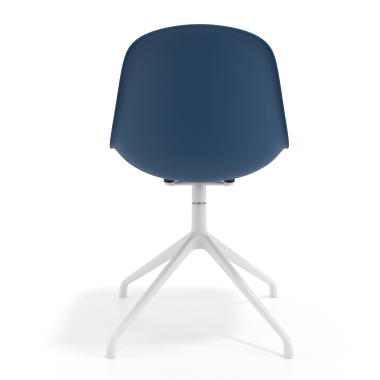 cadeira de reuniao branca azul base piramide plastico sem bracos 4