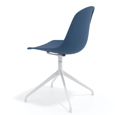 cadeira de reuniao branca azul base piramide plastico sem bracos 5