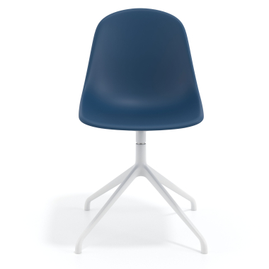 cadeira de reuniao branca azul base piramide plastico sem bracos 6