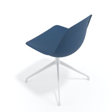 cadeira de reuniao branca azul base piramide plastico sem bracos 7