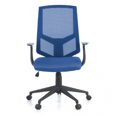 cadeira giratoria azul archer malha mesh bracos fixos apoio lombar 3