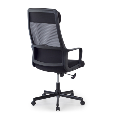 cadeira home office preto venus malha mesh bracos fixos apoio lombar apoio de cabeca 11