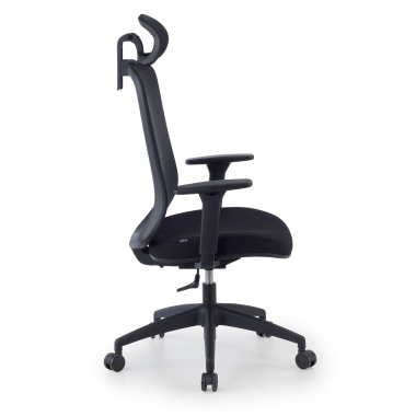cadeira home office preto task malha mesh bracos regulaveis 1d apoio lombar apoio de cabeca 9