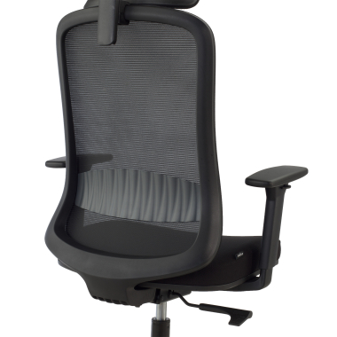 cadeira home office preto task malha mesh bracos regulaveis 1d apoio lombar apoio de cabeca 4