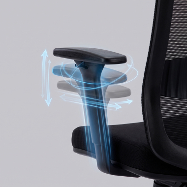 cadeira home office preto task malha mesh bracos regulaveis 1d apoio lombar apoio de cabeca 8