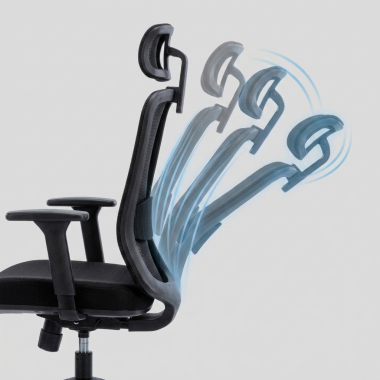 cadeira home office preto task malha mesh bracos regulaveis 1d apoio lombar apoio de cabeca 5