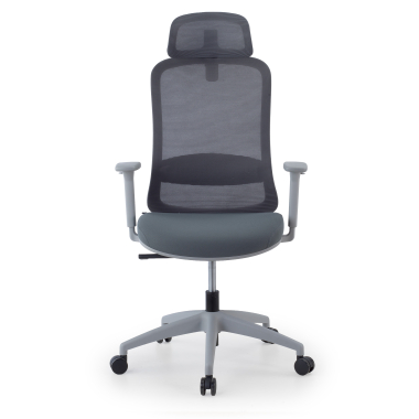 cadeira home office branco cinzento task malha mesh bracos regulaveis 1d apoio lombar apoio de cabeca 3