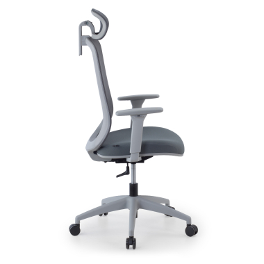 cadeira home office branco cinzento task malha mesh bracos regulaveis 1d apoio lombar apoio de cabeca 8