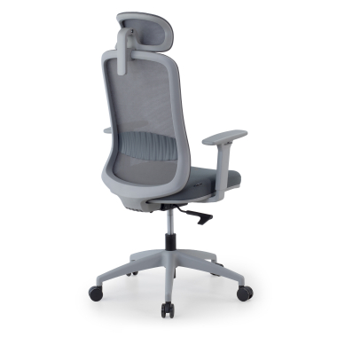 cadeira home office branco cinzento task malha mesh bracos regulaveis 1d apoio lombar apoio de cabeca 9