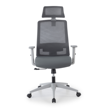 cadeira home office branco cinzento aria malha mesh bracos regulaveis 1d apoio lombar apoio de cabeca 3