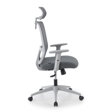 cadeira home office branco cinzento aria malha mesh bracos regulaveis 1d apoio lombar apoio de cabeca 7