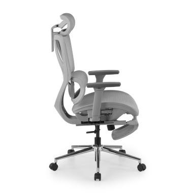 cadeira de escritorio branco cinzento sion malha mesh bracos moveis apoio de cabeca apoio de pes extensivel 11