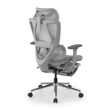 cadeira de escritorio branco cinzento sion malha mesh bracos moveis apoio de cabeca apoio de pes extensivel 12