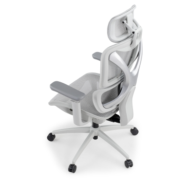 cadeira ergonomica branco cinzento velstrom malha mesh bracos regulaveis 3d apoio lombar duplo apoio de cabeca 14