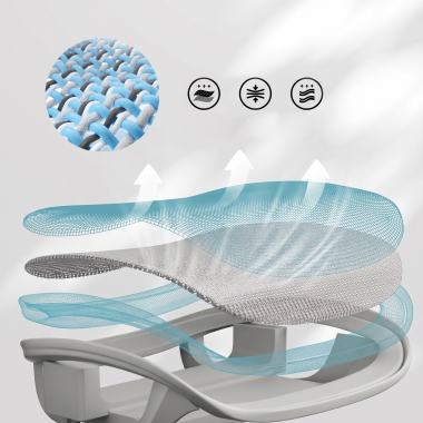 cadeira ergonomica branco cinzento velstrom malha mesh bracos regulaveis 3d apoio lombar duplo apoio de cabeca 11