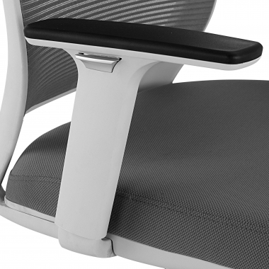 cadeira giratoria branco cinzento cadeira estrutura branca malha mesh bracos regulaveis 1d 5
