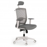 Cadeira de Escritório Ergonómica Akira white com encosto de cabeça