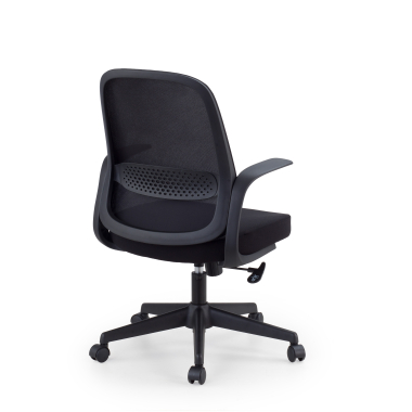 cadeira giratoria preto encosto em rede malha mesh bracos fixos 5