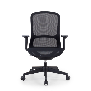 cadeira de design preto muse malha mesh bracos regulaveis 3d 3