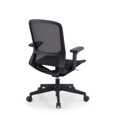 cadeira de design preto muse malha mesh bracos regulaveis 3d 7