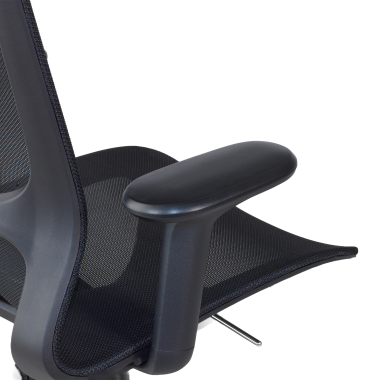 cadeira de design preto muse malha mesh bracos regulaveis 3d 5