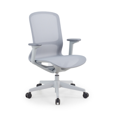 cadeira de design cinza muse malha mesh bracos regulaveis 3d 1