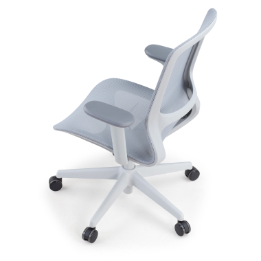cadeira de design cinza muse malha mesh bracos regulaveis 3d 8
