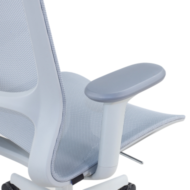 cadeira de design cinza muse malha mesh bracos regulaveis 3d 5