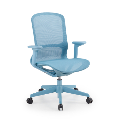 cadeira de design azul muse malha mesh bracos regulaveis 3d 1
