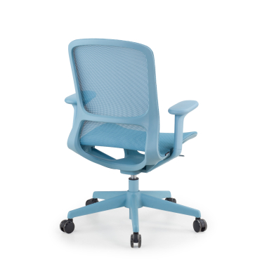 cadeira de design azul muse malha mesh bracos regulaveis 3d 7