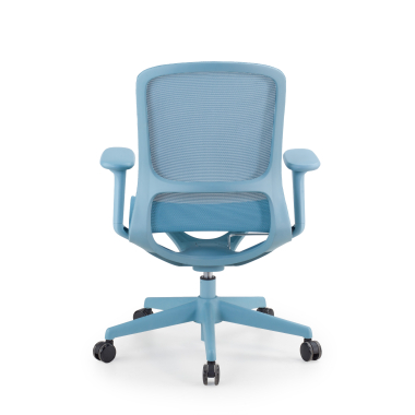 cadeira de design azul muse malha mesh bracos regulaveis 3d 5
