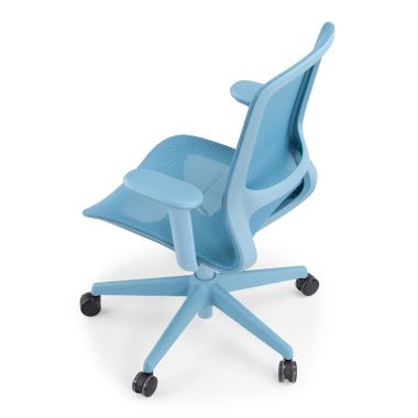cadeira de design azul muse malha mesh bracos regulaveis 3d 8