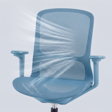 cadeira de design azul muse malha mesh bracos regulaveis 3d 10