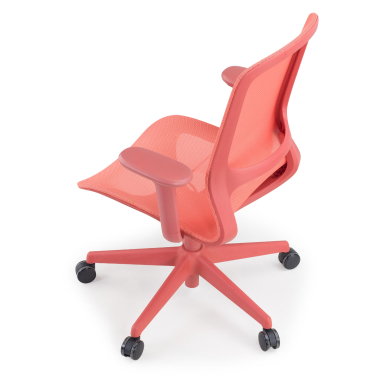 cadeira de design vermelho muse malha mesh bracos regulaveis 3d 9