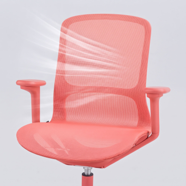 cadeira de design vermelho muse malha mesh bracos regulaveis 3d 11