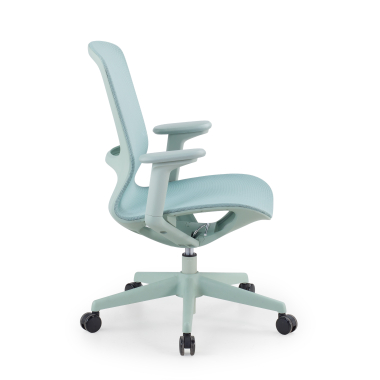cadeira de design verde muse malha mesh bracos regulaveis 3d 4