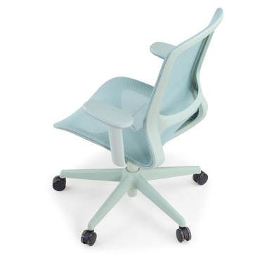 cadeira de design verde muse malha mesh bracos regulaveis 3d 8