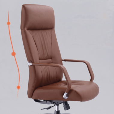 Encosto ergonómico com 3 zonas de apoio