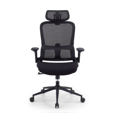 cadeira ergonomica preto dexter malha mesh bracos rebativeis apoio lombar apoio de cabeca 3