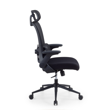 cadeira ergonomica preto dexter malha mesh bracos rebativeis apoio lombar apoio de cabeca 4