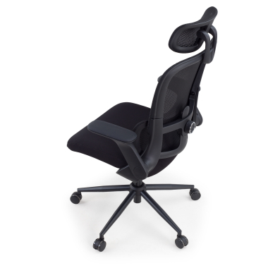 cadeira ergonomica preto dexter malha mesh bracos rebativeis apoio lombar apoio de cabeca 10