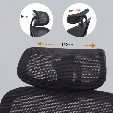 cadeira ergonomica preto dexter malha mesh bracos rebativeis apoio lombar apoio de cabeca 12