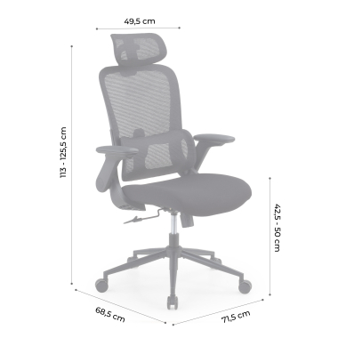cadeira ergonomica preto dexter malha mesh bracos rebativeis apoio lombar apoio de cabeca 13