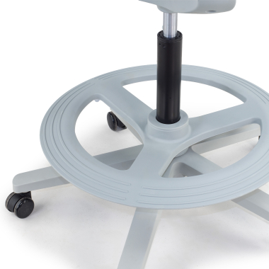 banco ergonomico cinza dorian malha mesh bracos fixos 10