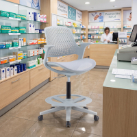 Banco de escritório giratório Dorian com encosto ergonómico