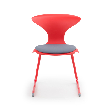 cadeira com palmatoria vermelho estrutura base patim plastico sem bracos 3
